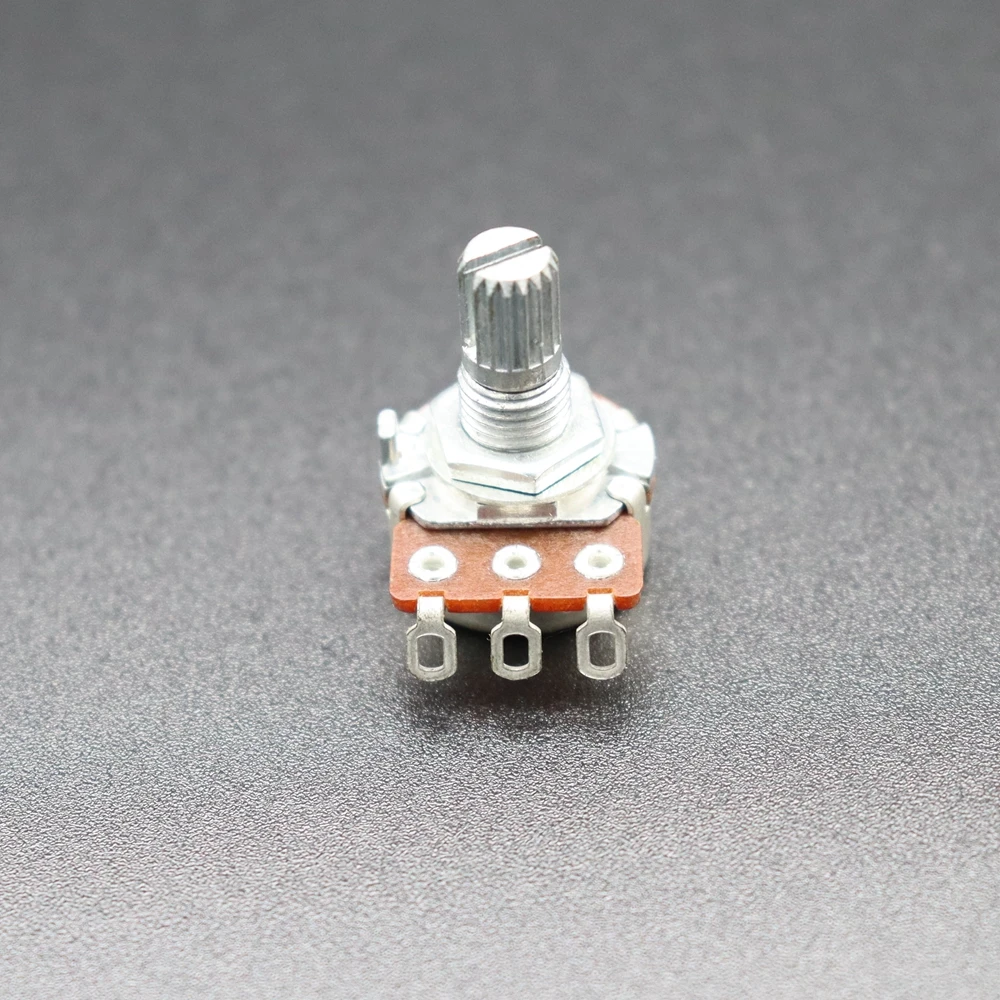3Pcs A500K Guitar Potentiometer Knurled Shaft Audio Taper PotentiometerA/B Type Volume Control Pots Switch Chrome
