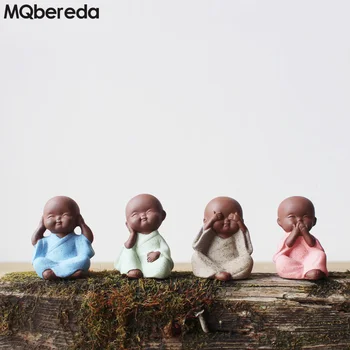 

4PCS Set Small Tea Pet Ornaments Can Raise Creative Boutique Small Purple Tea Monk Play Treasure Mini Ornaments