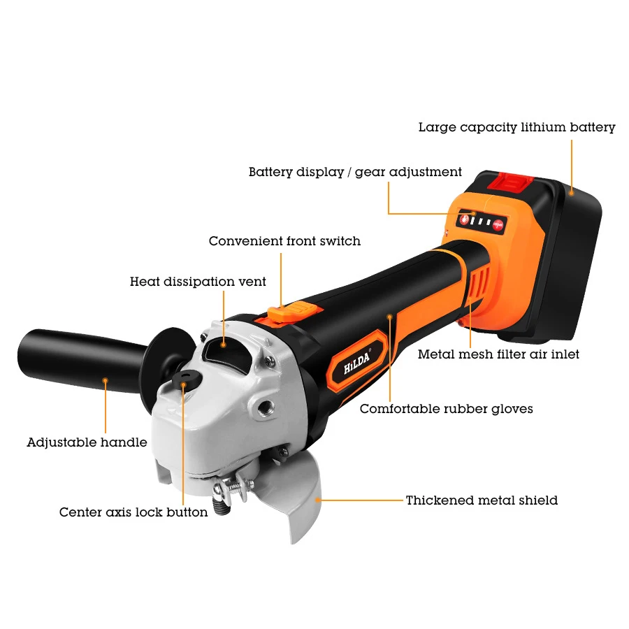 Angle Grinder Grinding Machine Cutting Machine Brushless Angle grinder