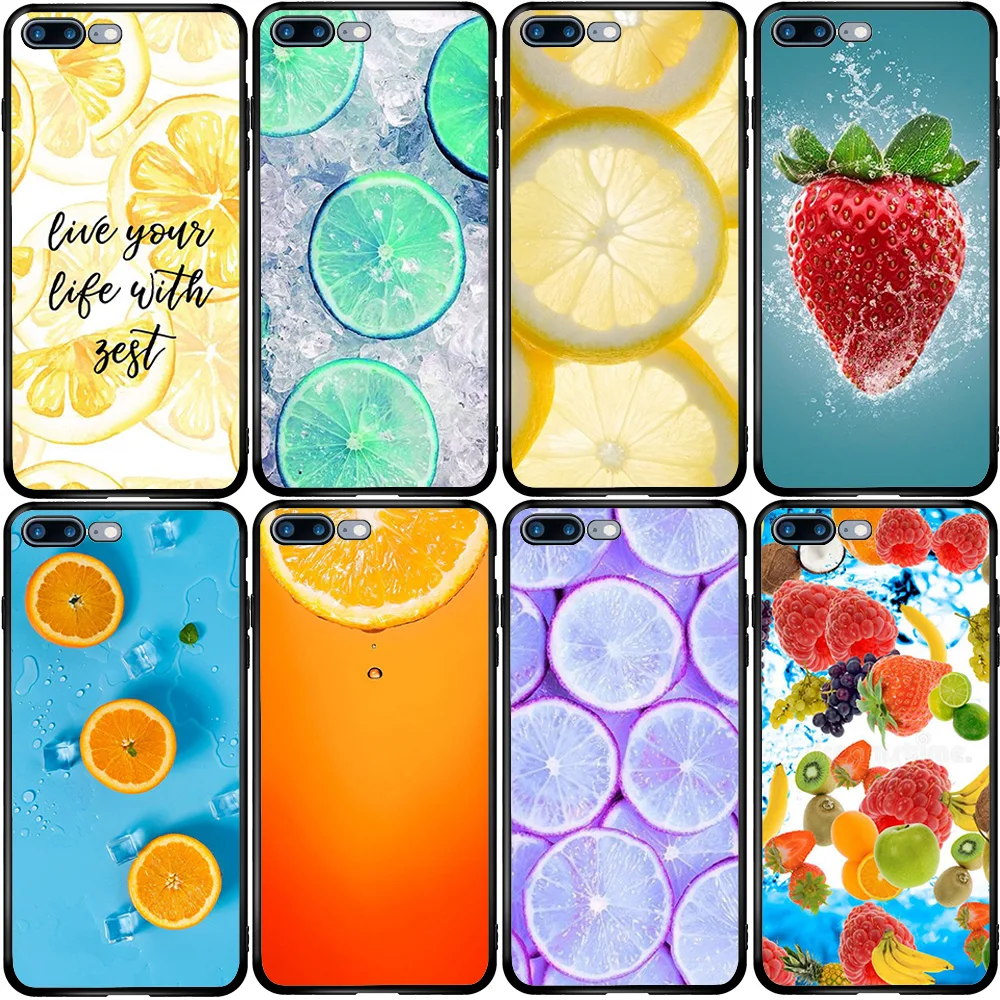Cover Case for Xiaomi Redmi Note 10 9 9S 9A 8 8T 7 6 7A 6A 5A 5 A1 A2 A3 Pro Max Plus Лимонно-оранжевые фрукты |