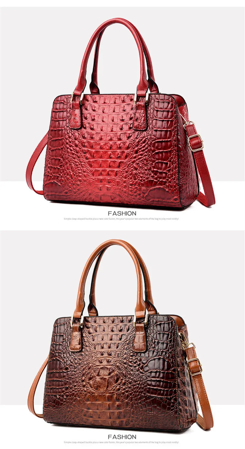 Классические женские сумки на плечо из натуральной кожи с узором «крокодиловая кожа», роскошные Брендовые женские сумки, дизайнерские женские сумки-тоут