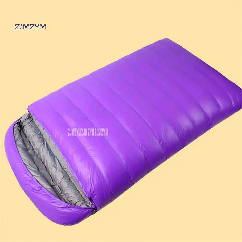 Free Shipping  New Arrival CS108 Duck Down Sleeping Bag Adult Outdoor Winter Thick Camping 2 Person Capacity Porta