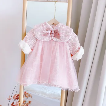 

Baby Girl Clothes Bow Princess Tutu Ball Gown Long Sleeve Autumn Winter Baby Kid Girl clothes