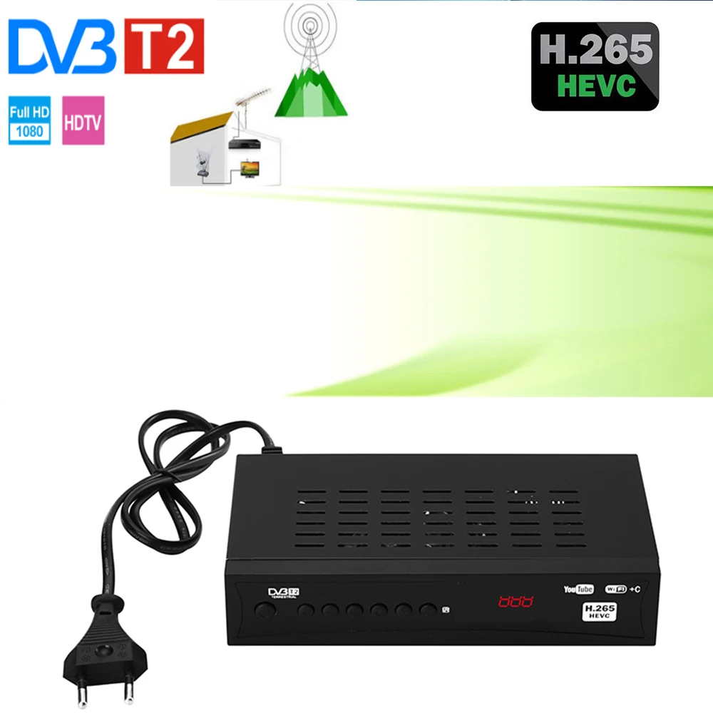 H.265 HD168 FTA HEVC h.265 DVB T2 цифровой ТВ-тюнер ТВ-приемник Full HD DVBT2 ТВ-приставка Wifi ресивер |