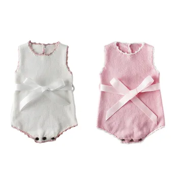 

Fashion Baby Girl Winter clothing cute Solid Knitted soft Romper Jumpsuit for newborn infant clothes children kid