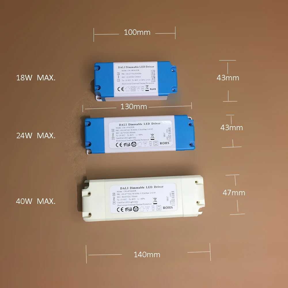 Dimmable DALI светодиодный трансформатор переменного тока в постоянный ток мерцающий