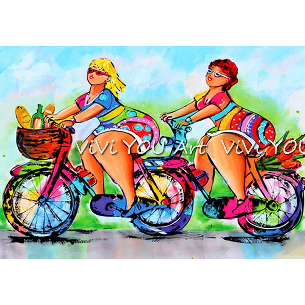 

High quality Handpainted Artist figure art Oil Painting modern women pictures on Canvas Abstract art canvas Painting wall decor
