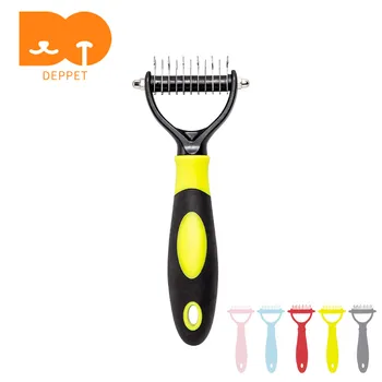 

Deppet Pet Hair shedding Comb Detangling Tool Fur Trim Hair Remove Floating Hair Brush for Dog Cat Sided Pet Grooming Products