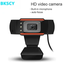 BKSCY USB web cam era web cam 360 derece dönebilen MIC ile Clip-on Webcam için Skype dizüstü bilgisayar PC usb kamera