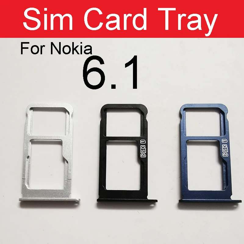 Держатель для микро sim карты Nokia X6 6 1 Plus 2018 TA 1016 1043 1045 1068 SD слот карт запасные