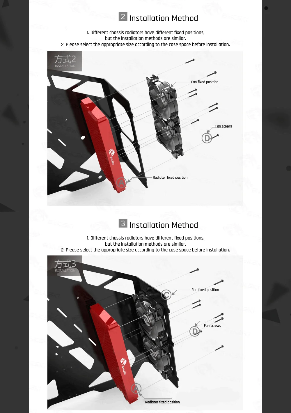 Bykski B-RD480-TK60, 480 мм трехрядные радиаторы, 60 мм толщина, стандартные радиаторы водяного охлаждения, подходит для вентиляторов 120*120 мм