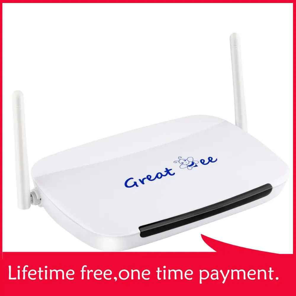 

Free shipping,hot channels free for life watch great bee arabic box for iptv build in wifi android 4.4