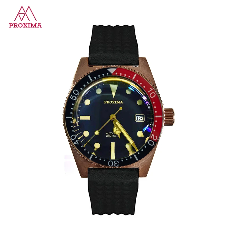 

Proxima Men Mechanical Watch Submariner Waterproof 200M Luxury Watches Top Brand Mens Automatic Movement Diving Watch NH35 6200