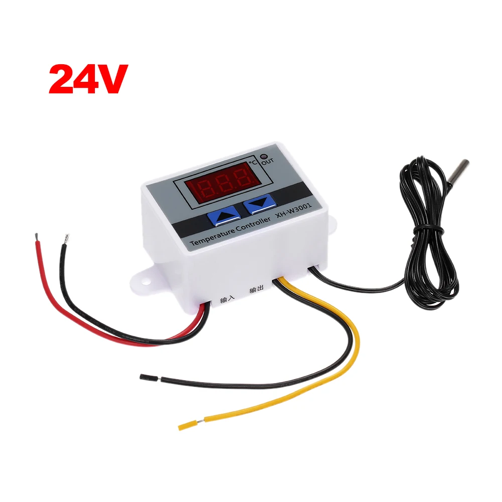 Intelligent Digital Microcomputer Temperature Controller Sensor Probe LED-Display Heating/Cooling Temperature Control Switch - Цвет: DC24V