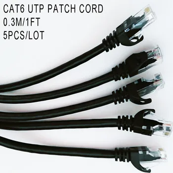 

5pcs/lot CAT6 UTP 0.3M Round Lan Cable 1.0FT Ethernet Cables 30CM Network Wire RJ45 Patch Cord Made In China Cheap Price MorldGj