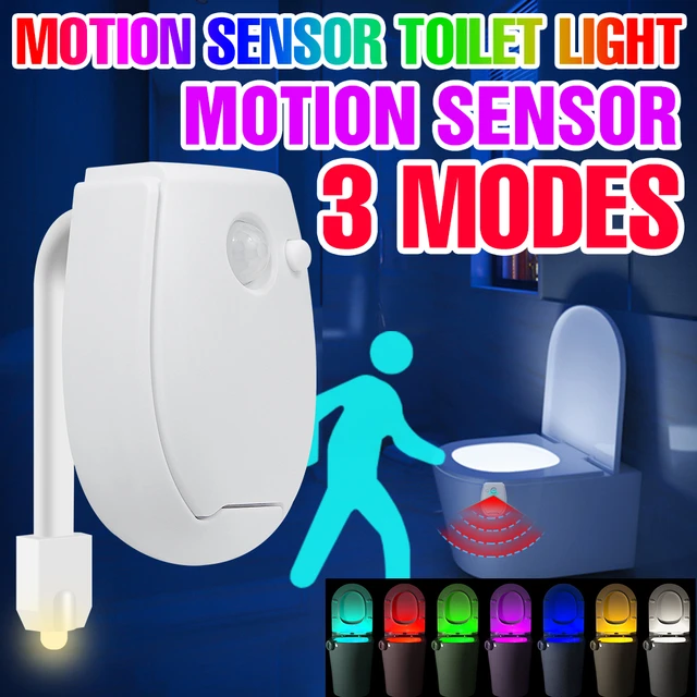 Smart Pir Motion Sensor Toilet Seat Night Light Backlight For Toilet Bowl  Led Luminaria Lamp Wc Toilet Light 8 Colors Waterproof - Night Lights -  AliExpress