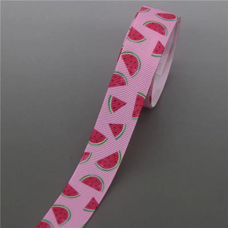 10249 DUWES 50 ярдов ананас, арбуз оранжевый напечатанный Grosgrain ленточный аксессуар Hairbow головной убор украшение «сделай сам» оптом OEM D1138 - Цвет: 10249