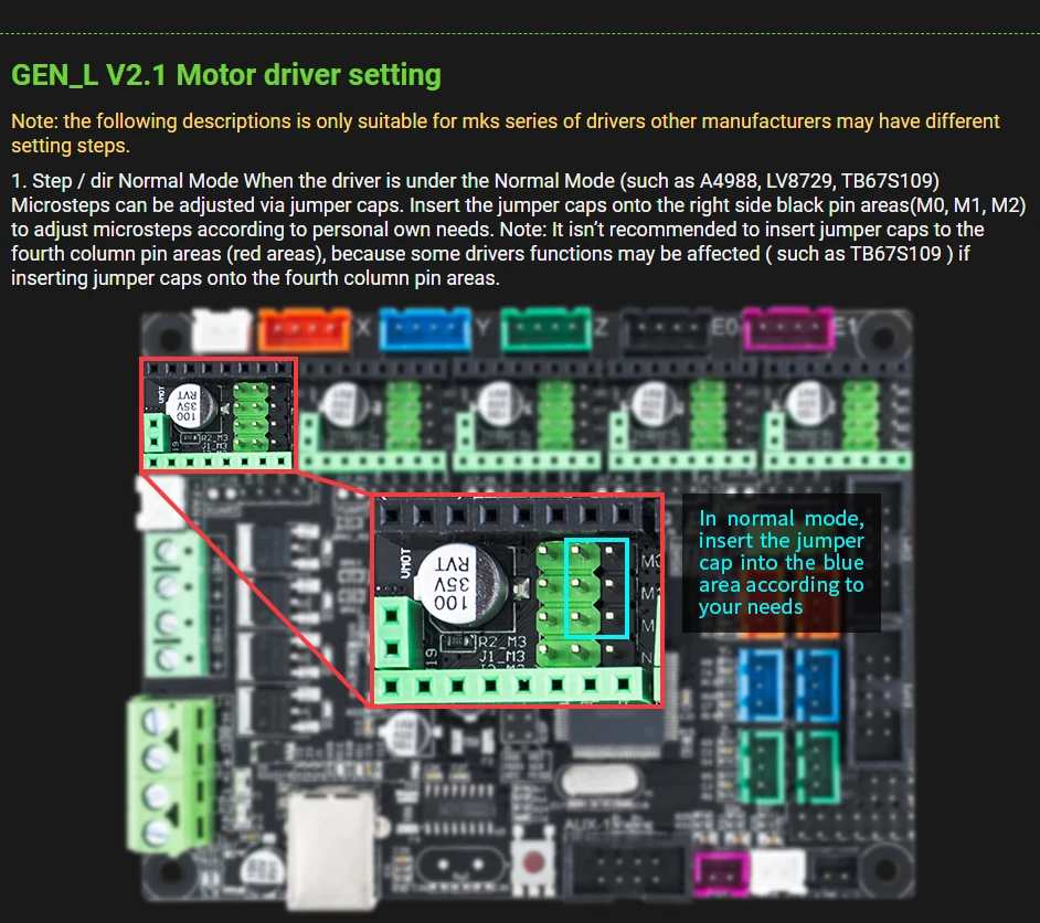 Peças Control Board, TMC2209 2208, Uart Mode Gen L