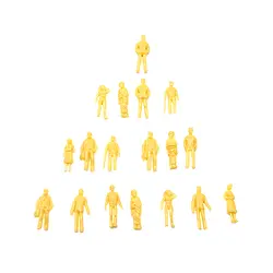 1: 100 Масштаб Модель желтый цвет кожи рисунок для diorama модели здания делая 1:150 1:200 mdoel неокрашенные люди для крошечных пейзажей