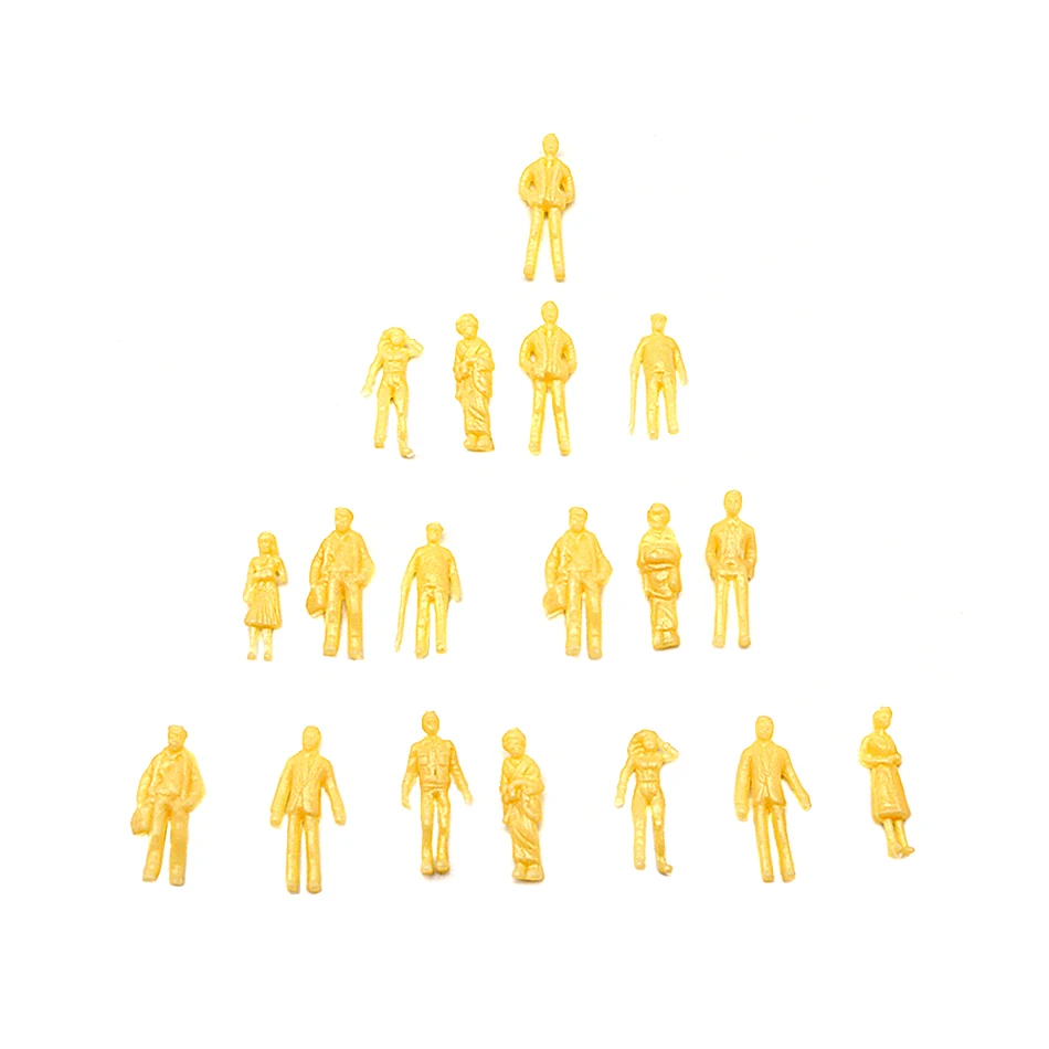 

1:100scale model yellow skin color figure for diorama model buildings making 1:150 1:200 mdoel unpainted people for tiny scenery