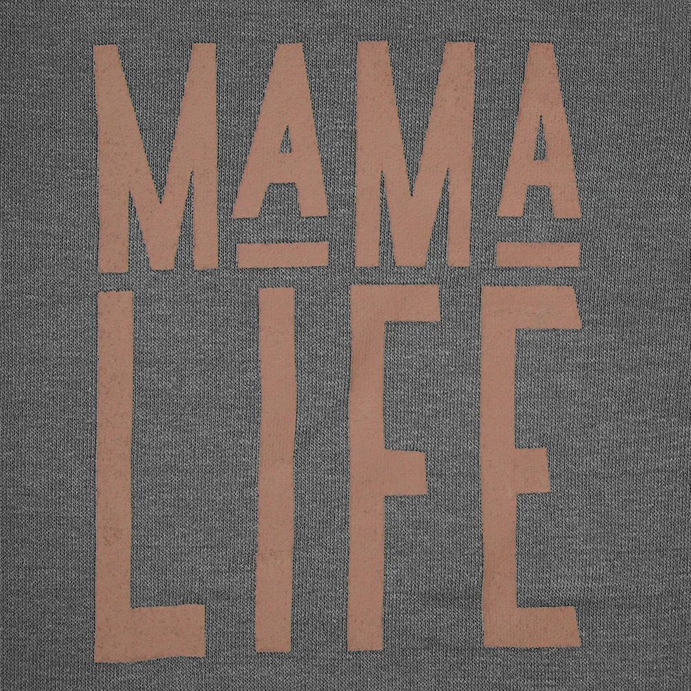 Mama Life толстовка на молнии-серый