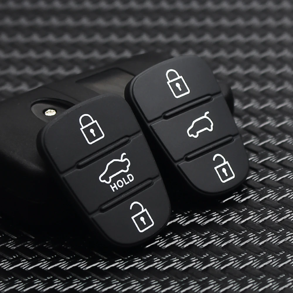 Rubber-Pad Fob-Case Flip-Key Remote-Key I10 I30 KEYYOU I20 IX35 Rio Hyundai Sportage