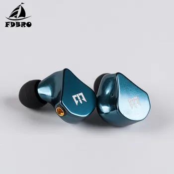 

FDBRO New I4 1BA+1DD Hybrid In Ear Earphone Custom Made Knowls BA Driver HIFI Bass Earphone DJ Metal Earphone With MMCX Cable
