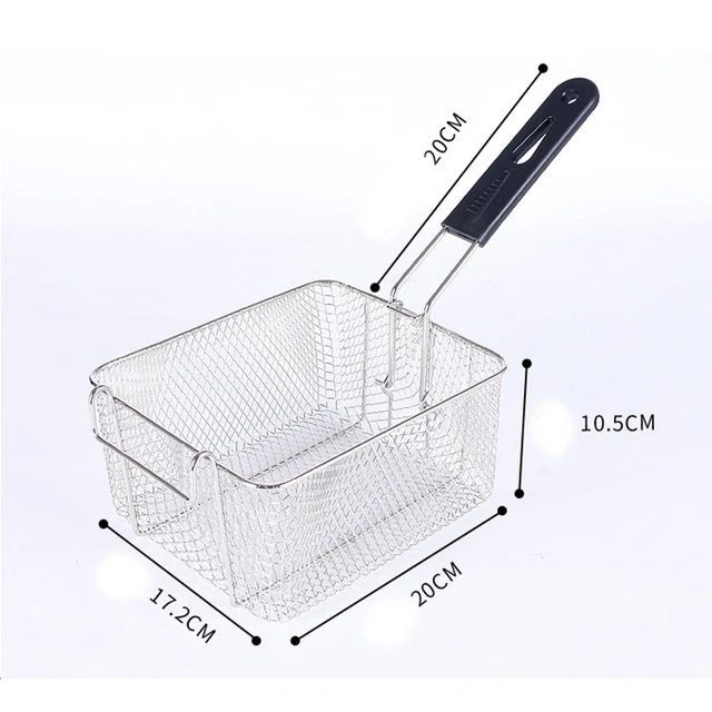 2 Pcs Fry Daddy Deep Fryer Stainless Steel Frying Basket Drain Baskets  Tools Multipurpose Storage Silk Screen Reusable - AliExpress