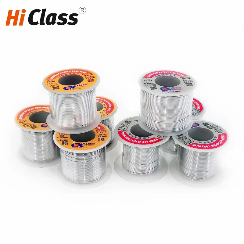 Asahi quality Hiclass Solder Wire Tin 63/37 60/40 soldering Low melting 0.5mm 0.8mm 1.0mm 1.2mm 2.0mm Rosin Core Flux1.8%~ 2.4% wireless welding rod holder