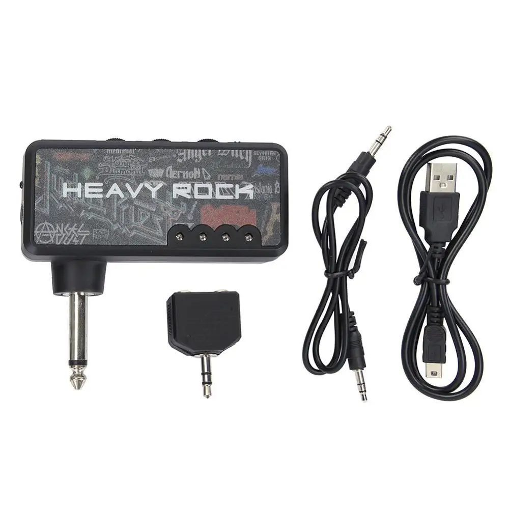 

Professional Electric Instrument Portable Rechargeable Electric Guitar Plug Mute Headphone Amplifier Accessories Music