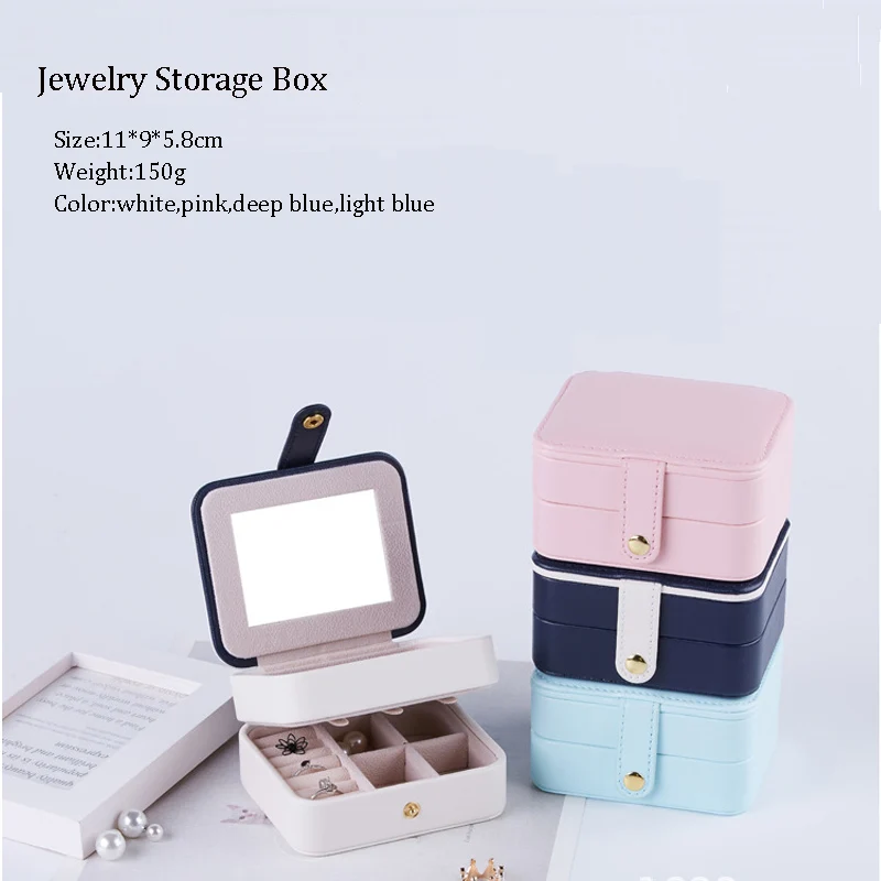 Top Arrival Women's Mini Stud Earrings Ring Jewelry Box Useful Makeup Organizer With Zipper Travel Portable Storage Case 100pcs new arrival bubble mailers kraft paper bubble bag waterproof padded envelopes shipping bags with bubble 13 sizes