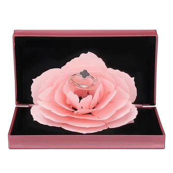 

New Listing 2020 Plastic A Sets Love For Memorial Day Wedding Rings With Creative Rose Flower Box For Couple