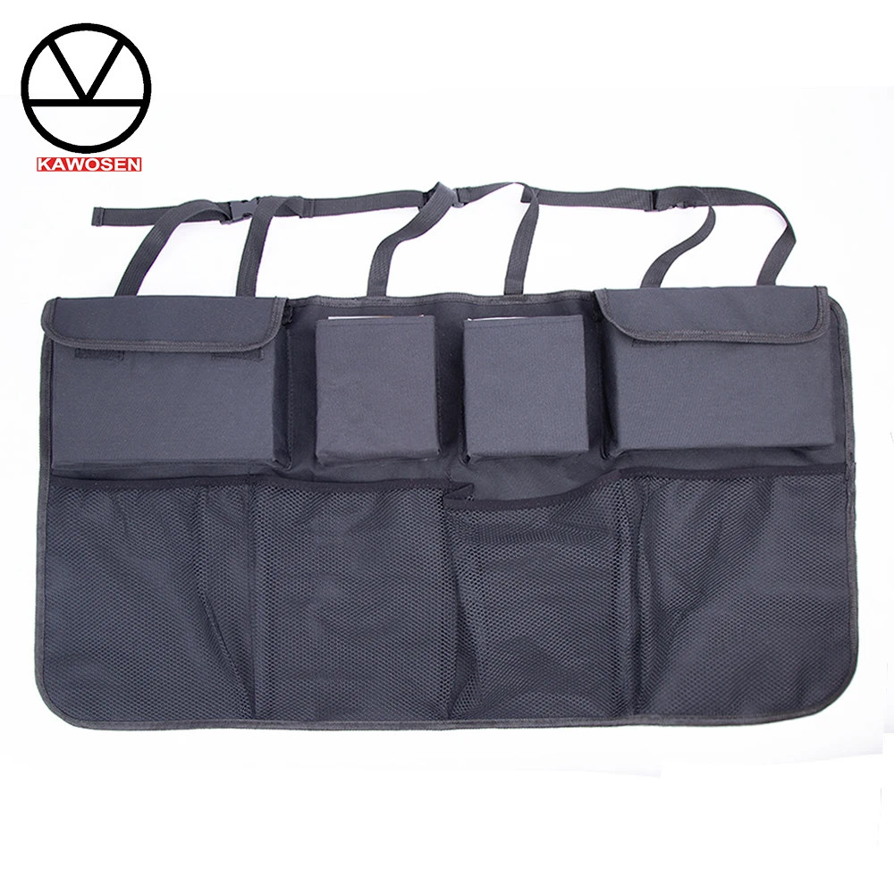 Car Trunk Organizer Adjustable Backseat Storage Bag Net High Capacity Multi-Use Oxford Automobile Seat Back Organizers Universal