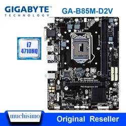 Gigabyte GA-B85M-D2V Intel i7 4710HQ 100% оригинальная материнская плата LGA 1150 DDR3 16G B85 B85M-D2V настольная материнаская плата Восстановленное