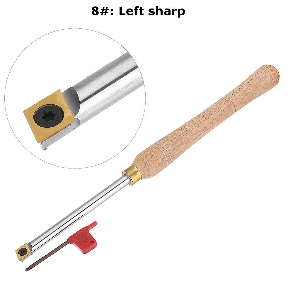 ALLSOME инструменты для токарной обработки древесины деревянной ручкой с Титан с покрытием из дерева твердосплавная насадная фреза Круглый хвостовик, для деревообработки инструмент HT2854