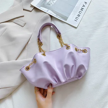 

New Fashion Leisure Women's Commuting Chain Bag Female Messenger Bag INS Cloud Textured Shoulder Bag Handbags Crossbody bag