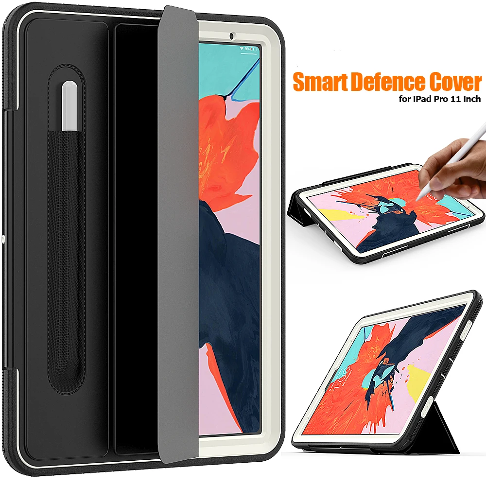 Для Apple iPad Pro 11 чехол для планшета искусственная кожа Складная магнитная подставка-чехол с функцией автоматического сна/бодрствования и держателем ручки