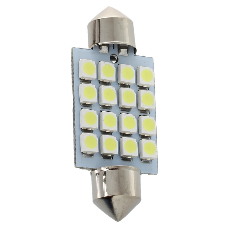 4X 16 SMD светодиодный чистый белый салона Купол C5W гирлянда лампа светильник 39 мм 12V|