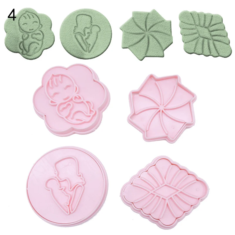 9 Styles 4PcsLot Cookie Cutter Biscuit Sugar Mold Baking Sugar Chocolate Fondant Party Mould For Cupcake Cake Decorating Tools9