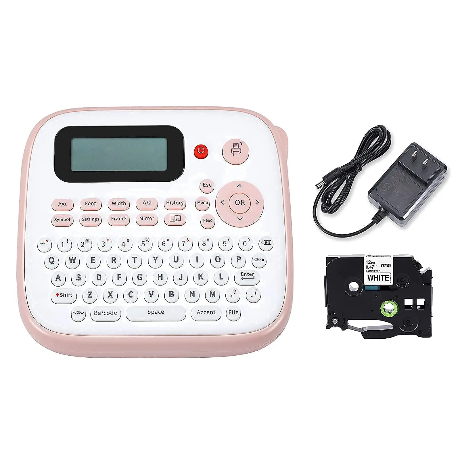 Portable Label Maker Phomemo D210S Compatible for Brother Label Tape for Home & Office Organizations QWERTY Keyboard AC Adapter mini portable thermal printer