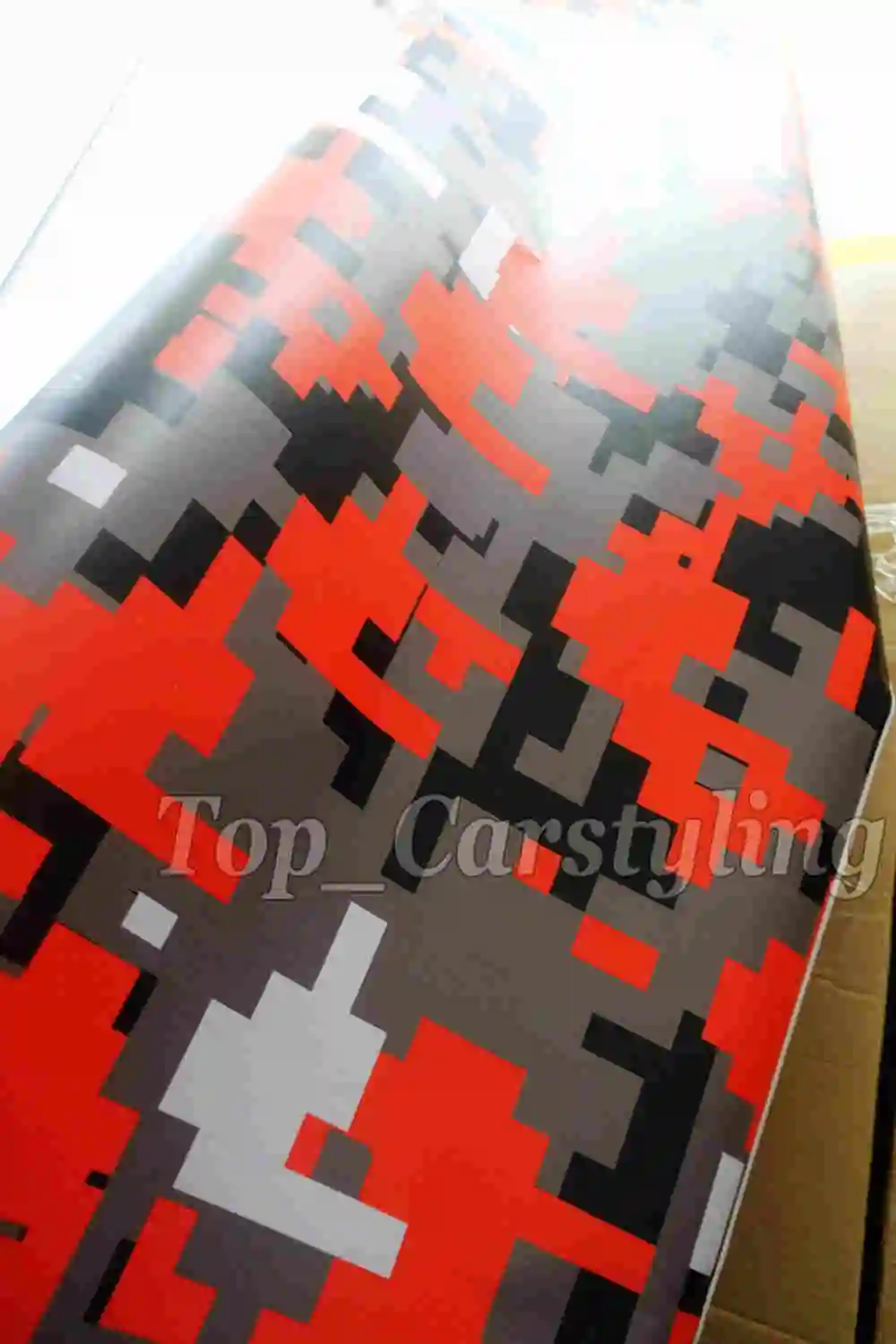 orange digital camo vinyl bike car boat car wrapping covering foil  (5)