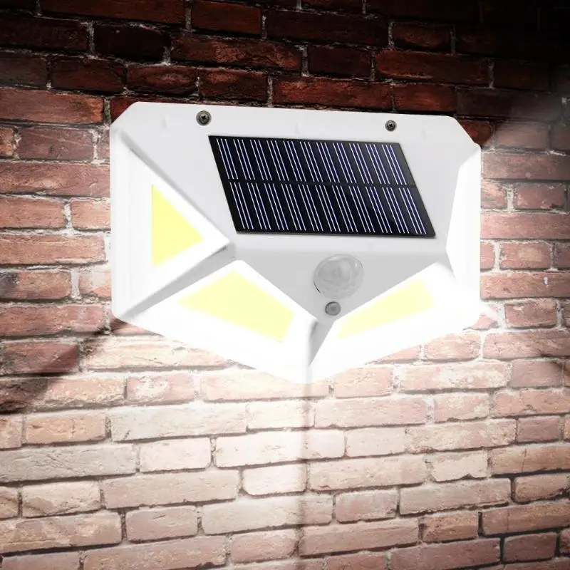 

Motion Sensor COB 68LED Wall Porch Light Three-sided Solar Energy Power Waterproof Lamp for Street Yard Outdoor Lighting