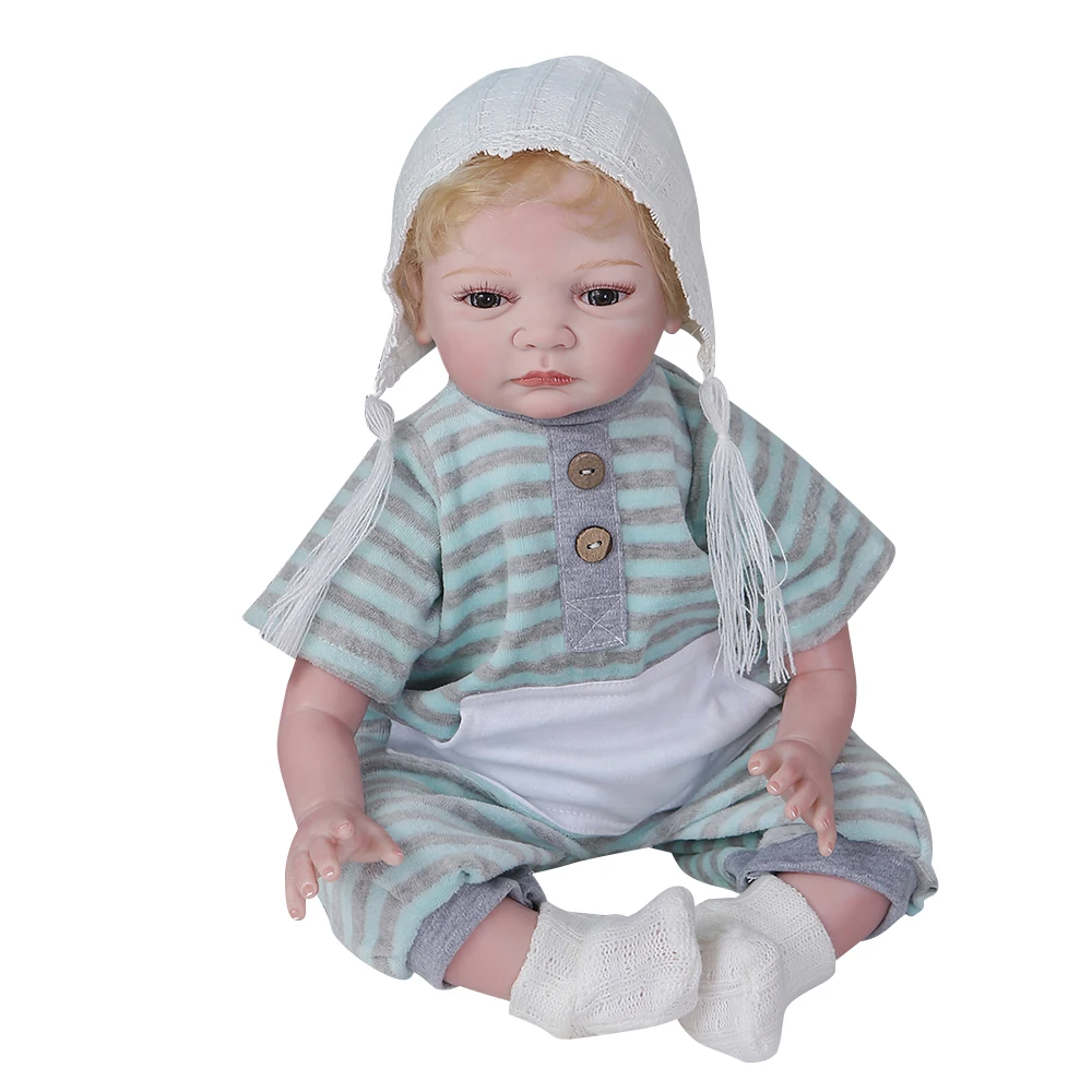 Reborn baby doll silicona 55 см реалистичное утяжеленное детское мягкое тело Реалистичная