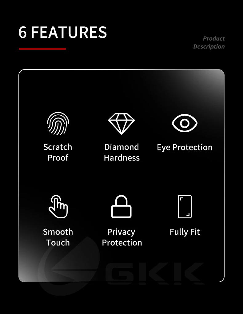 GKK 3D антишпионское закаленное стекло для huawei P20 P30 Pro lite P Smart Y9 Prime Защита экрана для Honor 8X20 lite