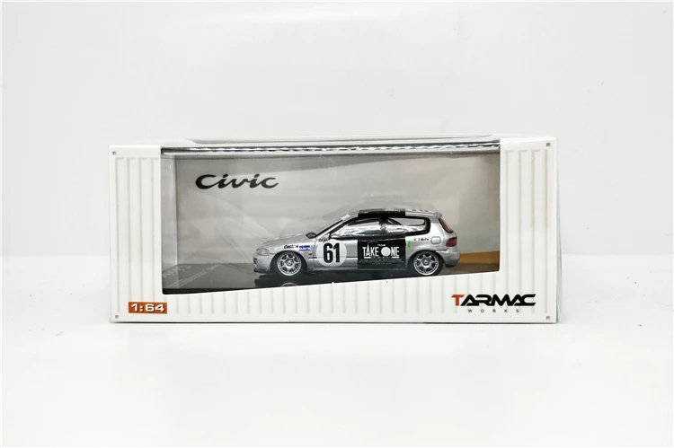 Гудронированное шоссе работает 1: 64 Honda Civic EG6 Gr. N#61 берите на литья под давлением модель гоночный автомобиль