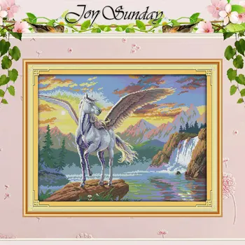 

Flying Horse Patterns Counted Cross Stitch 11CT 14CT Cross Stitch Set wholesale Animals Cross-Stitch Kit Embroidery Needlework