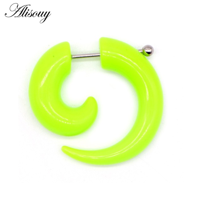 Hot Acrylic Cheater Fake Spiral Ear Taper Stretcher Expanders Gauge Tunnel And Plugs Earlobe Earring Piercing Body Jewelry