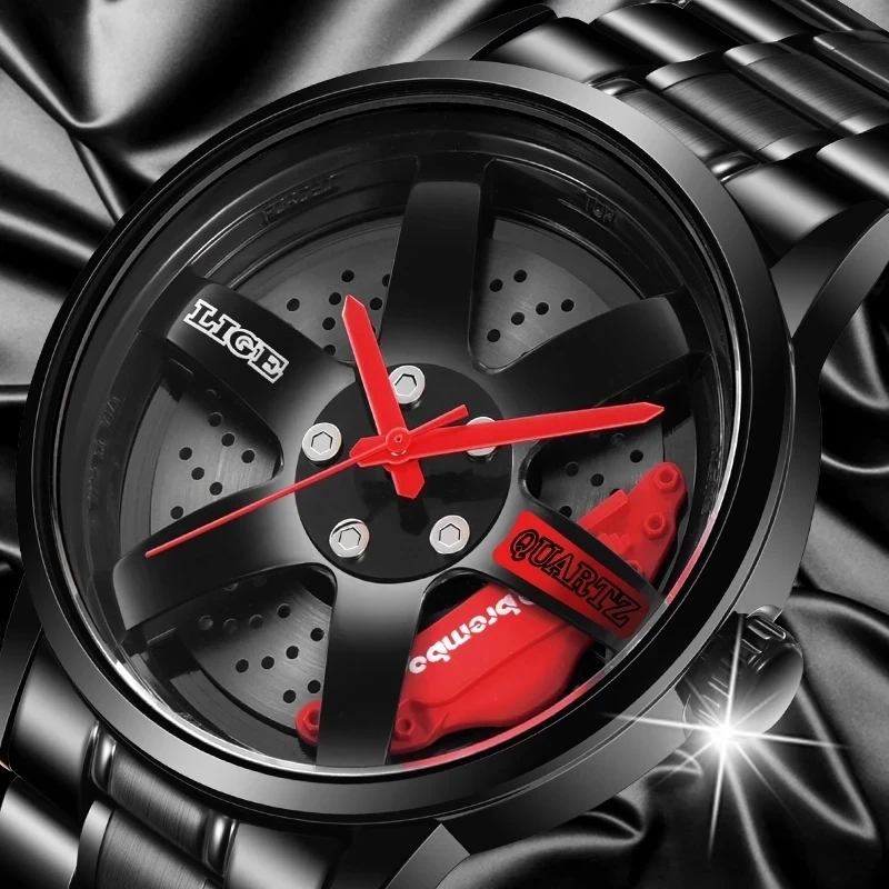 

New LIGE Mens Watches Top Brand Fashion Sport Watch Men Stainless Steel Waterproof Clock Quartz Wristwatch Relogio Masculino+Box