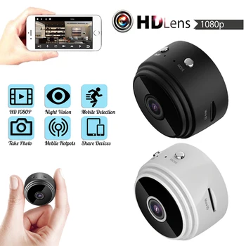 

A9 Wifi Mini Camera Wireless Home Security Camera 1080P 2.4GH WiFi Micro Camcorder Video Recorder Support Remote Mini Camcorders