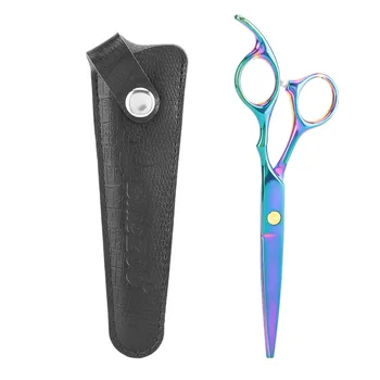 

Professional Hairdressing Shears Sharpness Edge Hair Scissors Barber Cutter Hairdressing Scissors Flat Cut With Leather Case